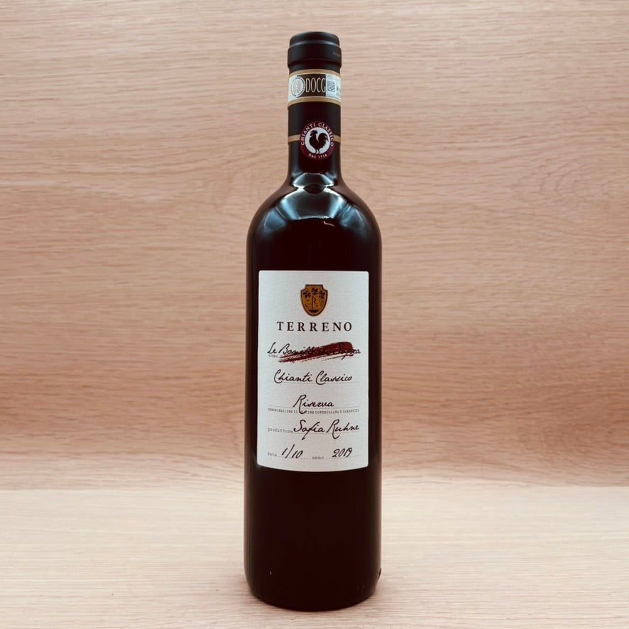Terreno, "Le Bonille di Sopra," Chianti Classico Riserva, Italy, Sangiovese, 2019
