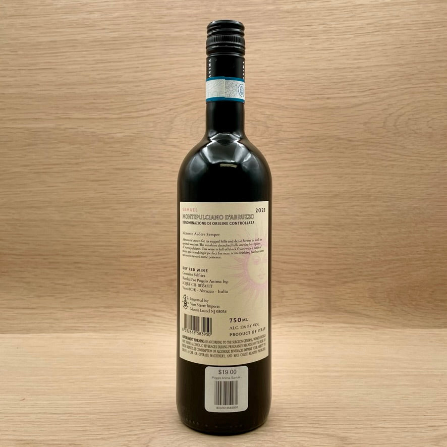 Poggio Anima, "Samael," Abruzzo, Italy, Montepulciano d'Abruzzo, 2021