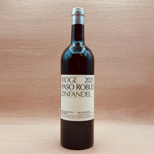 Ridge, "Benito Dusi Ranch," Paso Robles, California, Zinfandel, 2021