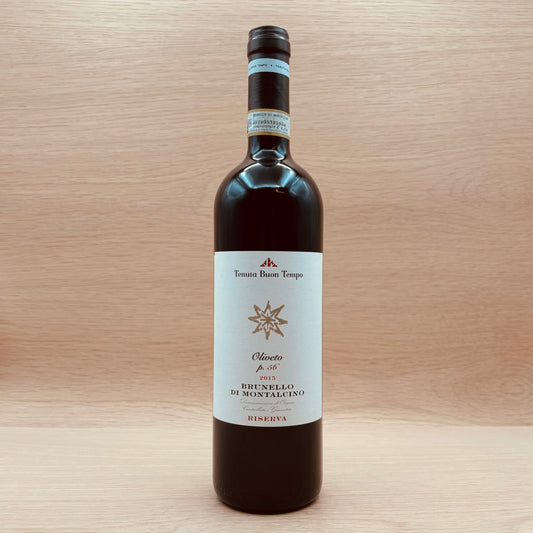 Tenuta Buon Tempo, "Oliveto P.56," Brunello di Montalcino Riserva, Italy, Sangiovese, 2015