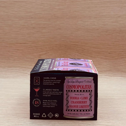 Tip Top, Cosmopolitan, Canned Cocktail, 4 pack