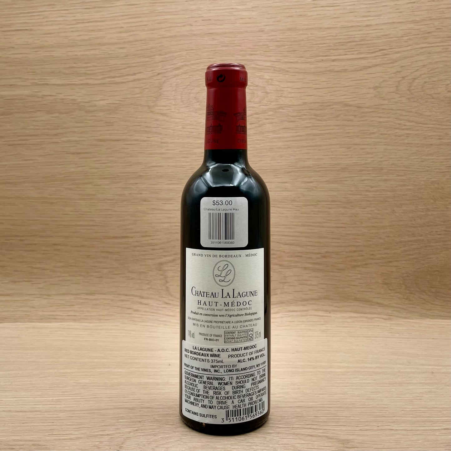 Château La Lagune,  Haut-Médoc, France, Cabernet Sauvignon blend, 2015, 375ml