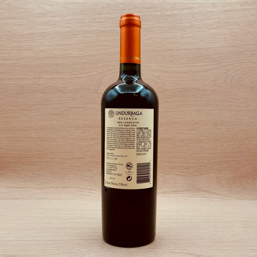 Undurraga, "Reserva," Rapel Valley, Chile, Carménère, 2022