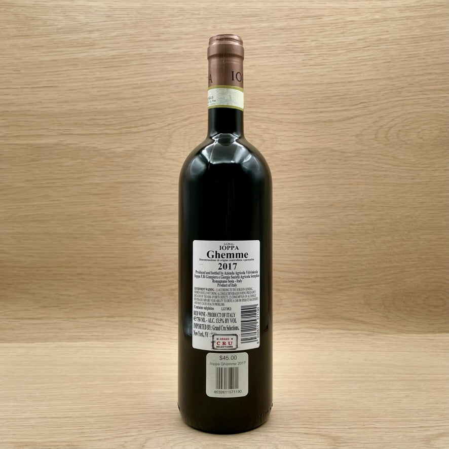 Ioppa, Ghemme, Italy, Nebbiolo blend, 2017