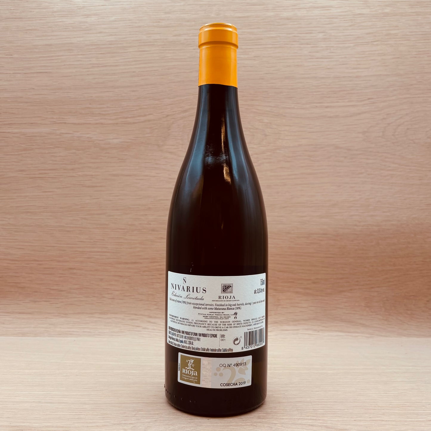 Nivarius, "Edición Limitada," Rioja, Spain, Viura & White Maturana, 2019