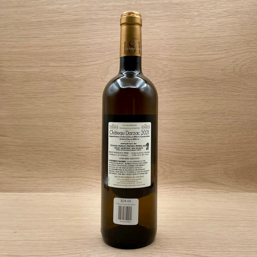 Château Darzac, Bordeaux, France, Sauvignon Blanc-Semillon, 2021